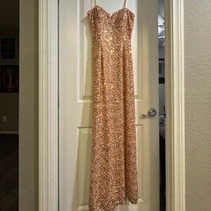 Strapless Sequin Gown